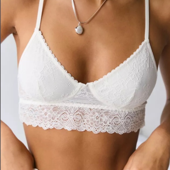 Urban Outfitters Other - 🤍 NEW Urban Outfitters M Seamless White Lace Bra 🎀